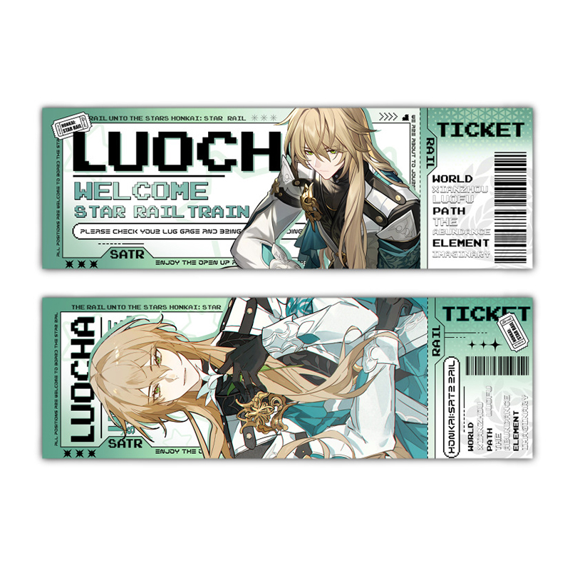 Thẻ Đánh Dấu Sách Hai Mặt laser Hình Sói Màu Bạc honkai Starrail Book Mark jingliu