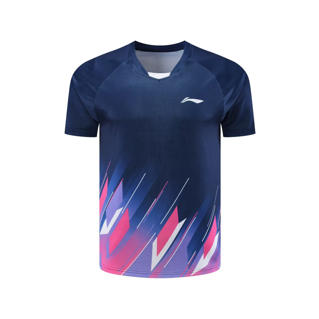 LI NING Bộ Đồ Thể Thao Bóng Chuyền Tay Ngắn Khô Nhanh Thoáng Khí Thoải Mái Cho Nam Và Nữ Mới