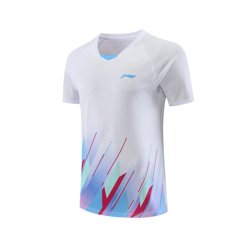 LI NING Bộ Đồ Thể Thao Bóng Chuyền Tay Ngắn Khô Nhanh Thoáng Khí Thoải Mái Cho Nam Và Nữ Mới