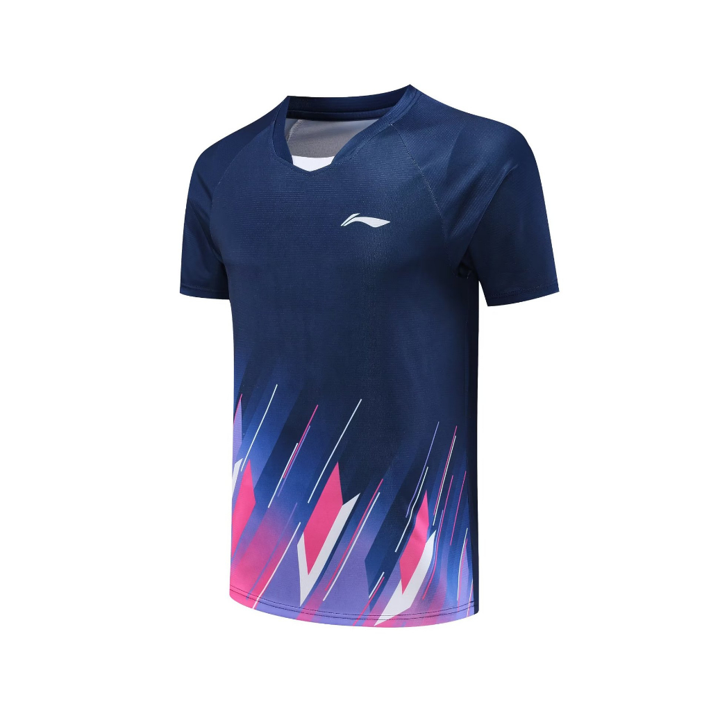 LI NING Bộ Đồ Thể Thao Bóng Chuyền Tay Ngắn Khô Nhanh Thoáng Khí Thoải Mái Cho Nam Và Nữ Mới