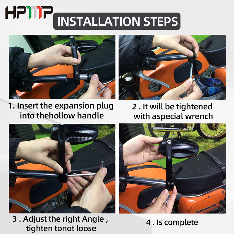 Gương Chiếu Hậu Bằng Hợp Kim Nhôm Gắn Phía Sau Xe Mô Tô