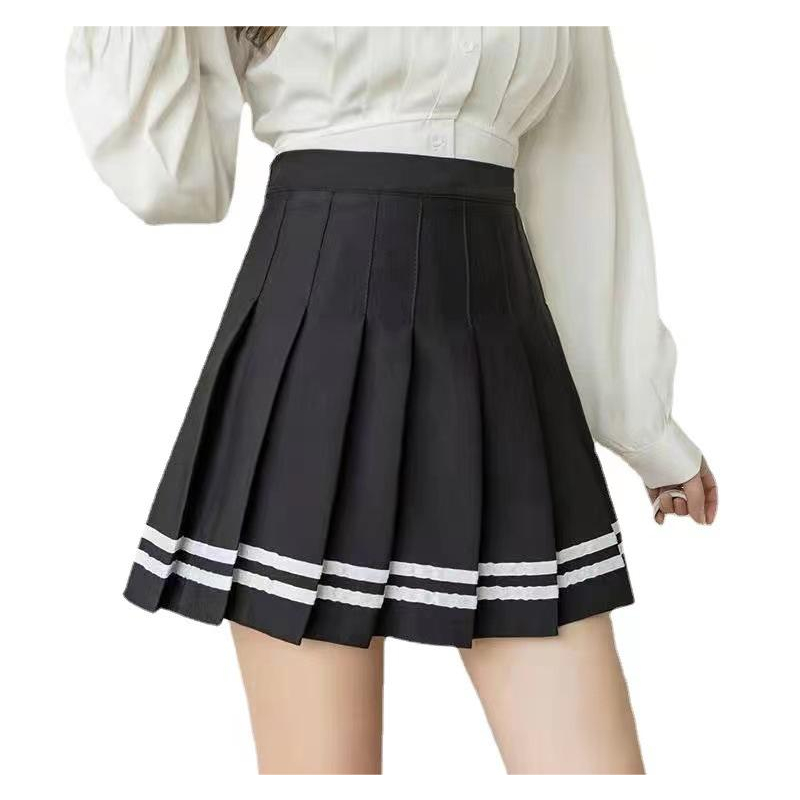 Chân Váy Chữ A Lưng Cao Họa Tiết Sọc Thời Trang Cho Nữ