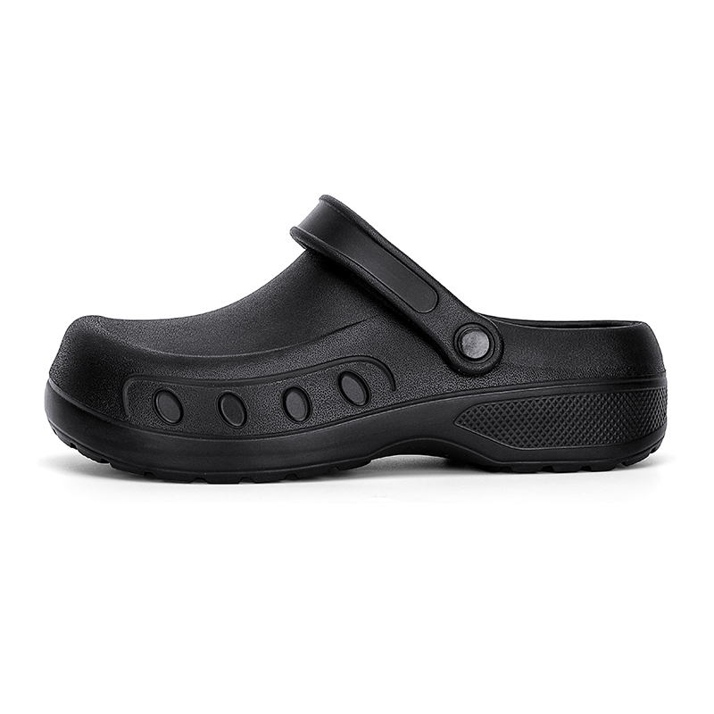 Giày Sandal Màu Đen Siêu Nhẹ Chống Trượt Chống Mài Mòn Phù Hợp Cho Nhà Bếp / Khách Sạn