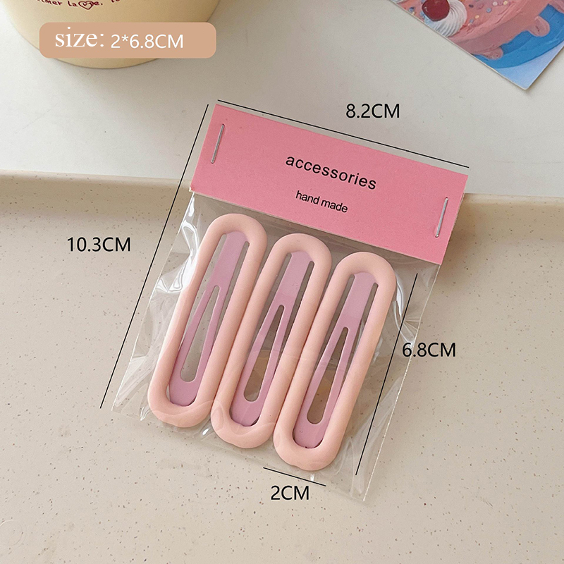 10 kẹp tóc acrylic nhám màu trơn thời trang Hàn Quốc cho nữ