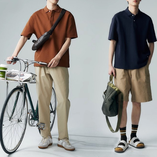 Áo Polo Dệt Kim Tay Ngắn Cố Định Size M-2xl Thời Trang Mùa Hè