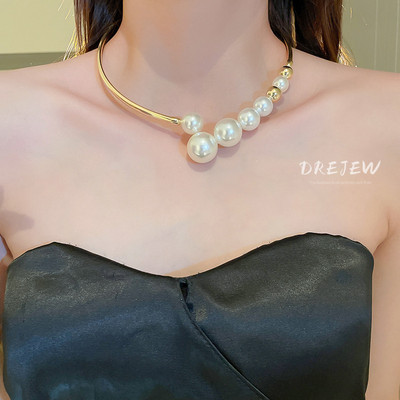 DREJEW Vòng cổ Ngọc Trai Phong Cách Pháp Thời Trang