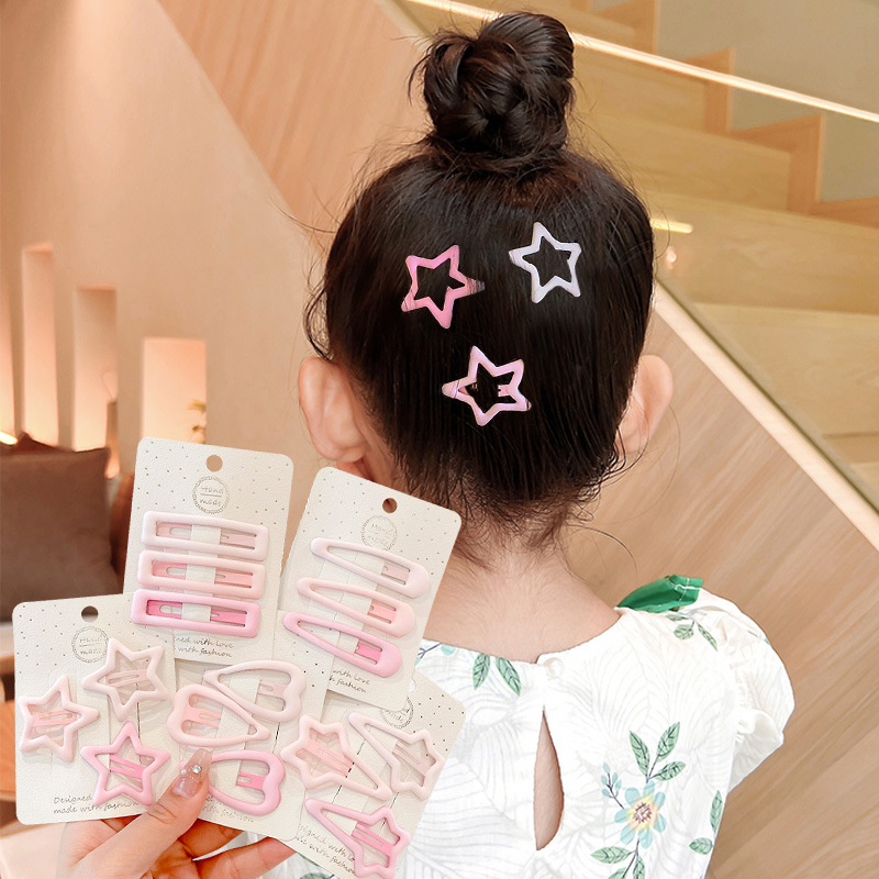 Bộ 3 Kẹp Tóc Hình Ngôi Sao Màu Kẹo Phong Cách Hàn Quốc