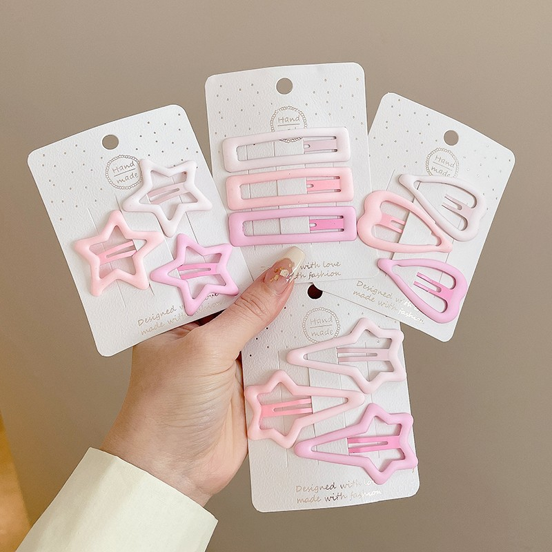 Bộ 3 Kẹp Tóc Hình Ngôi Sao Màu Kẹo Phong Cách Hàn Quốc