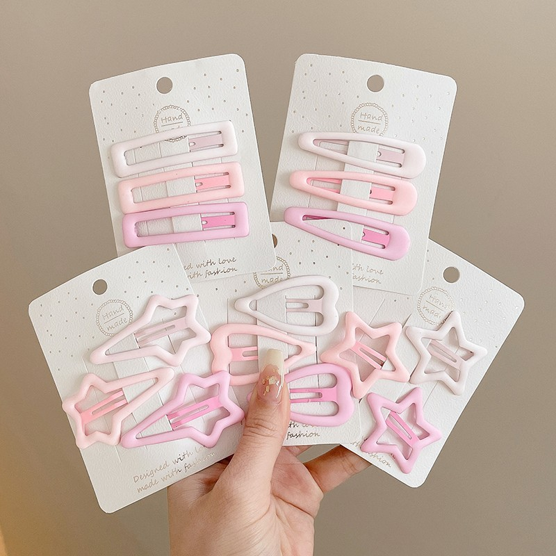 Bộ 3 Kẹp Tóc Hình Ngôi Sao Màu Kẹo Phong Cách Hàn Quốc