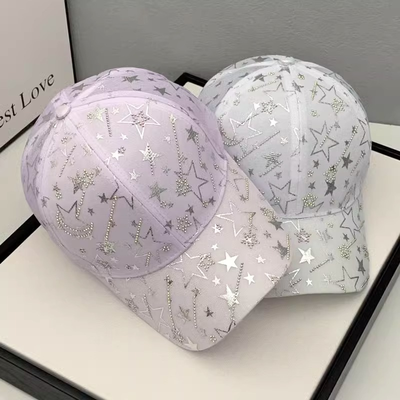 Mũ Lưỡi Trai Đính Đá Phong Cách Hàn Quốc Thời Trang Mùa Hè Mới 2023