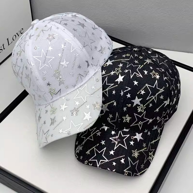 Mũ Lưỡi Trai Đính Đá Phong Cách Hàn Quốc Thời Trang Mùa Hè Mới 2023