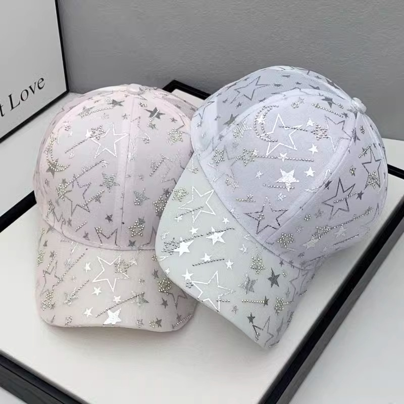 Mũ Lưỡi Trai Đính Đá Phong Cách Hàn Quốc Thời Trang Mùa Hè Mới 2023