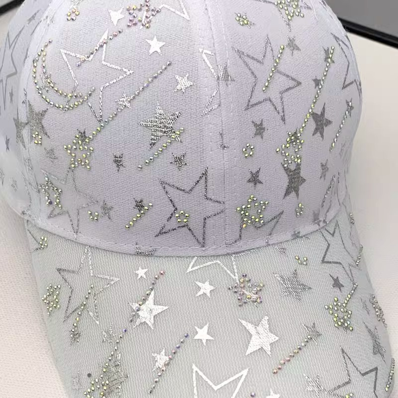 Mũ Lưỡi Trai Đính Đá Phong Cách Hàn Quốc Thời Trang Mùa Hè Mới 2023