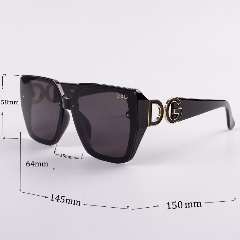 Kính Mát Vuông Màu Đen Chống Tia UV Chất Lượng Cao DG2646 Thời Trang Unisex 2023