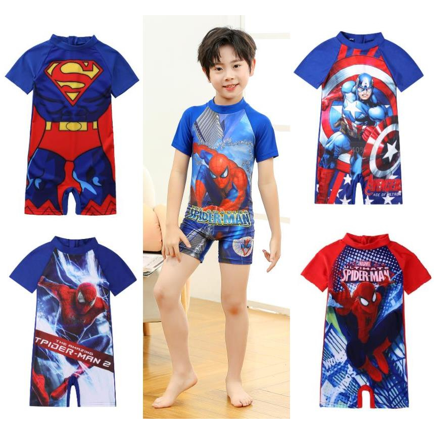 Bộ Đồ Bơi In Hình Người Nhện Dễ Thương Cho Bé Trai