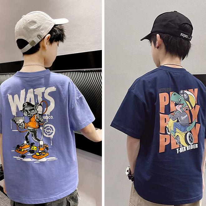Áo Thun Cotton Ngắn Tay Phong Cách Mùa Hè Mới Cho Bé Trai