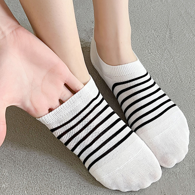FHYL Vớ Cotton Nguyên Chất Mỏng Nhẹ In Họa Tiết Hoạt Hình Phong Cách Hàn Quốc Thời Trang Mùa Hè Cho Nữ