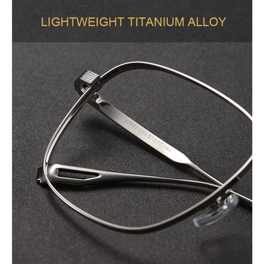 Kính Mát Oversize Thời Trang 2023 47002 Bằng Hợp Kim Titan Phong Cách Vintage Cho Nam Và Nữ