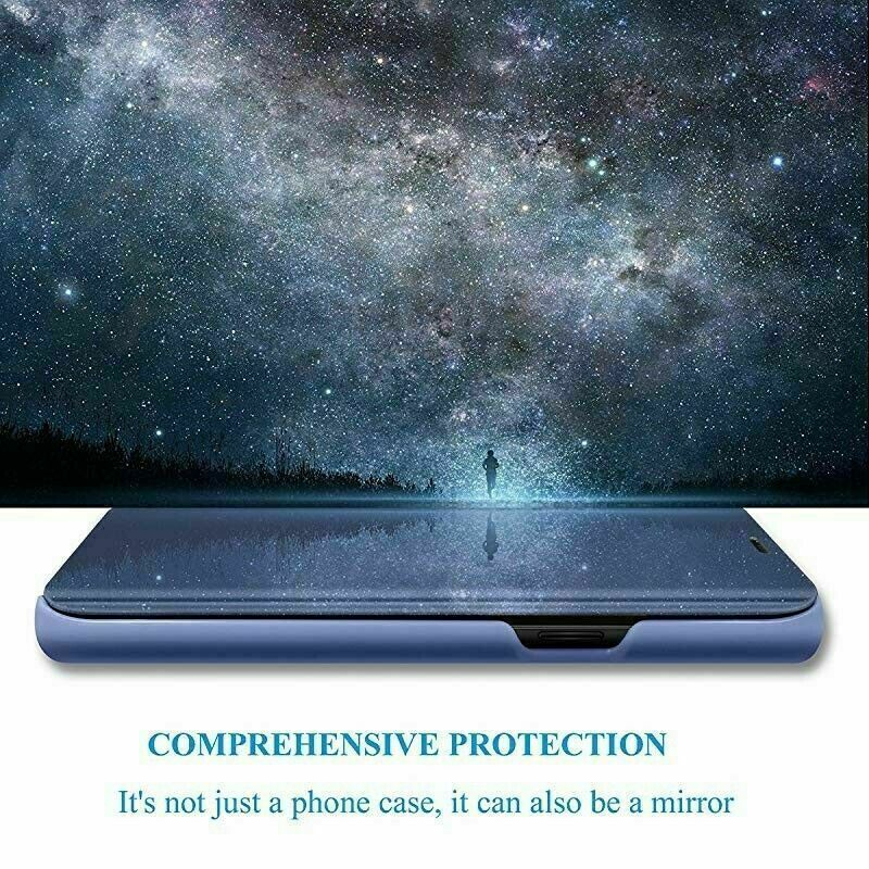 Flip S-View Mirror Clear Case cho Samsung Galaxy S22 S23 S24 Ultra