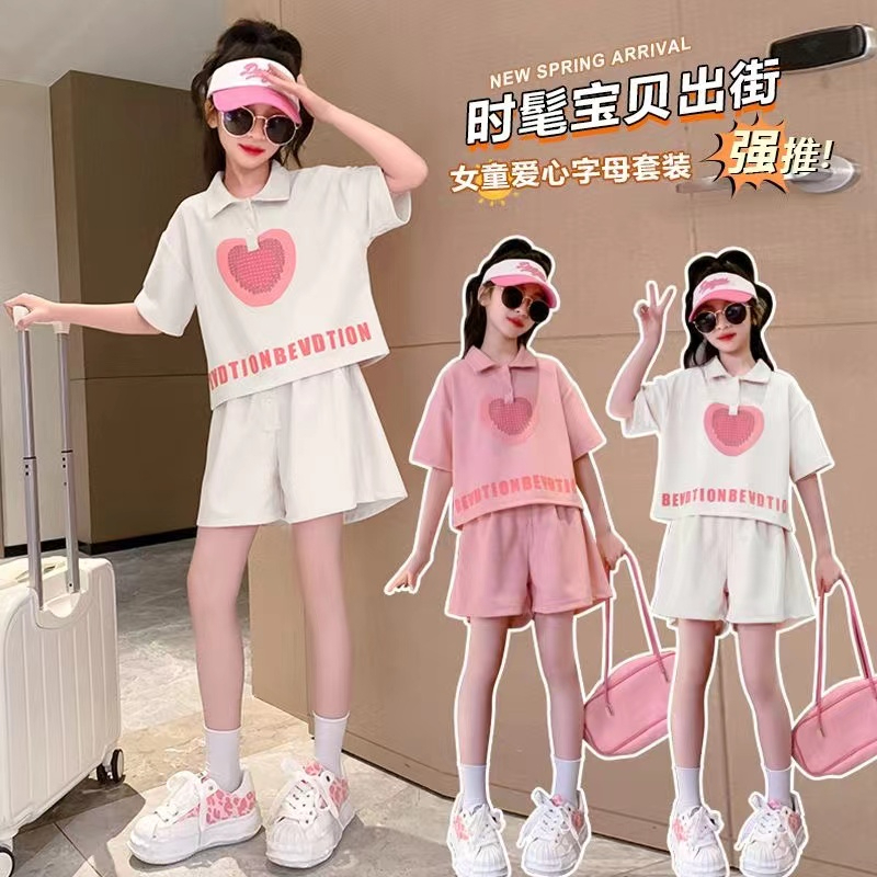 Bộ Đồ Thể Thao Phong Cách Trung Hoa Thời Trang Mùa Hè Cho Bé Gái 3-14 Tuổi