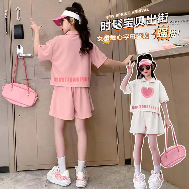 Bộ Đồ Thể Thao Phong Cách Trung Hoa Thời Trang Mùa Hè Cho Bé Gái 3-14 Tuổi