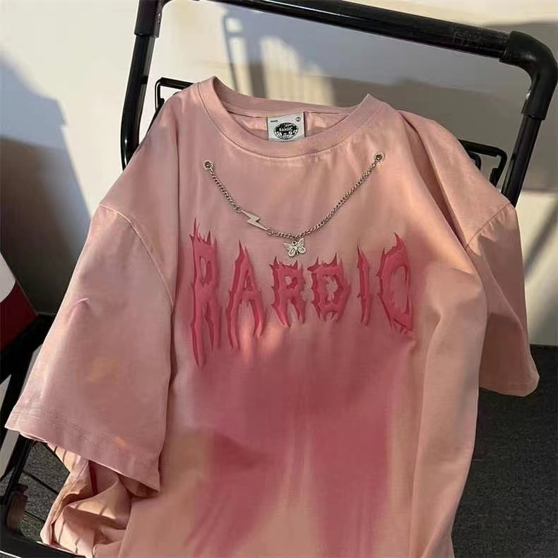 Áo Thun Ngắn Tay Dáng Rộng Size Lớn Phong Cách Hip Hop Âu Mỹ Cho Nữ