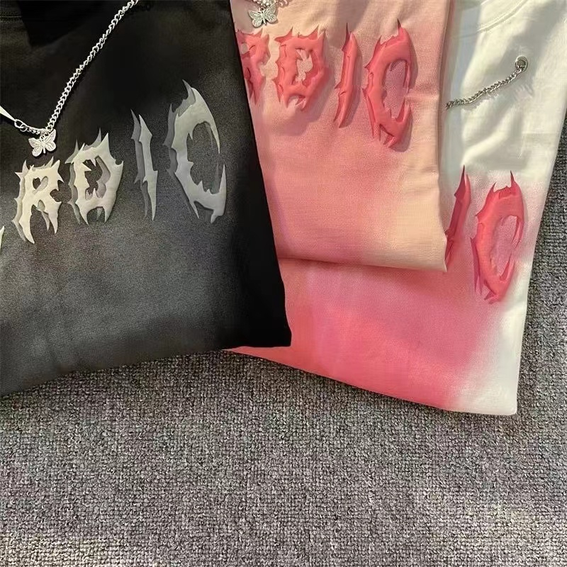 Áo Thun Ngắn Tay Dáng Rộng Size Lớn Phong Cách Hip Hop Âu Mỹ Cho Nữ