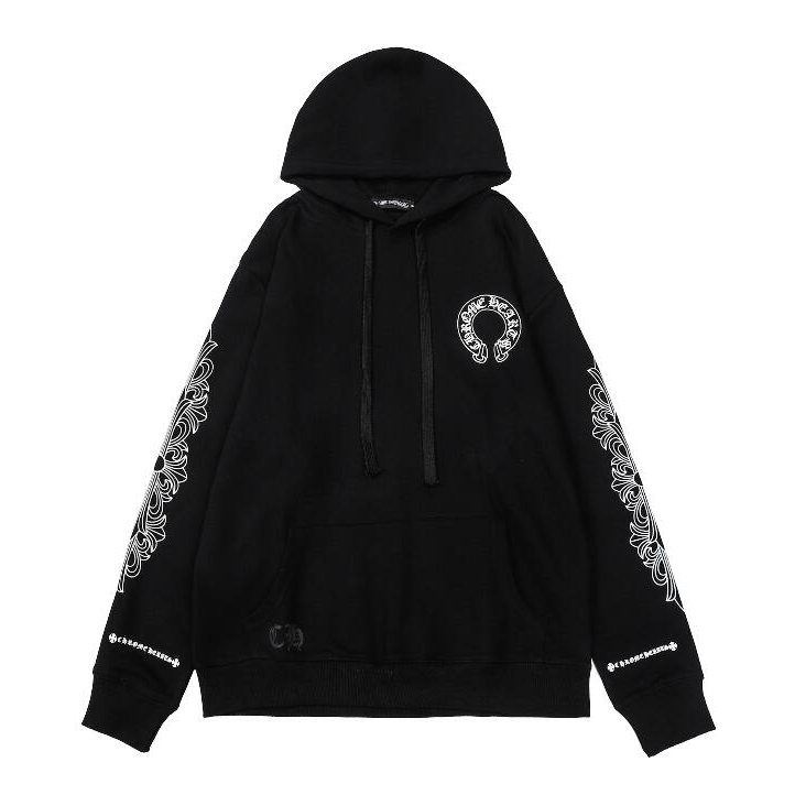 Áo hoodie cotton unisex In Hình Trái Tim Phong Cách Chrome