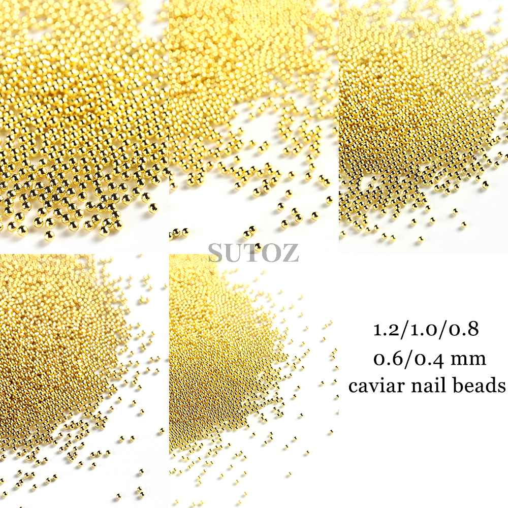 Hạt Charm Nhỏ 0.4-1.2mm Bằng Kim Loại Không Gỉ Trang Trí Móng Tay 3D