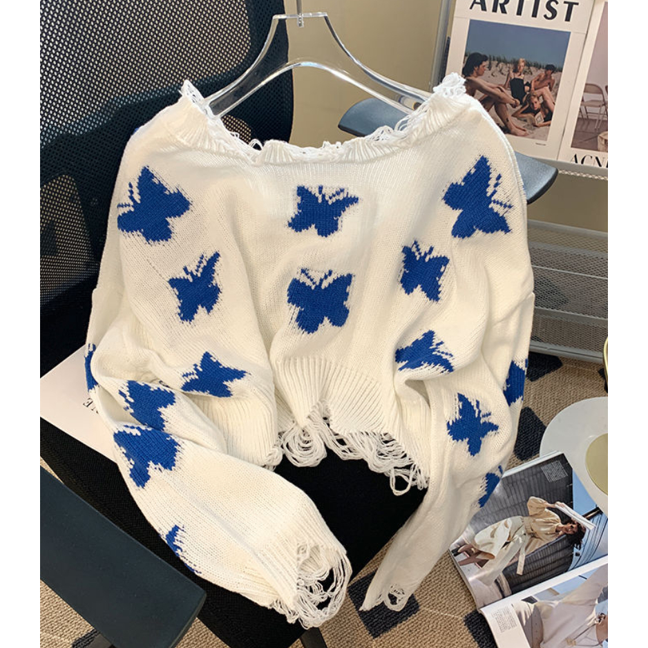 Jiashucheng Áo Dệt Kim Trễ Vai Dáng Ngắn Thời Trang Hè Thu Cho Nữ