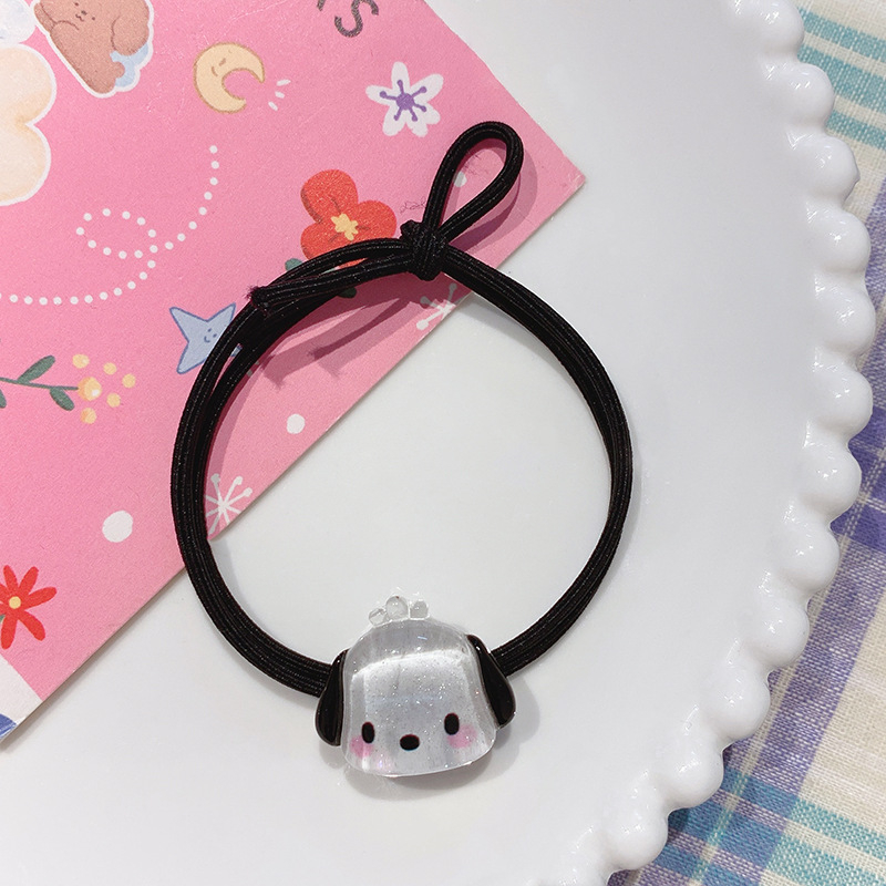 Dây Cột Tóc Hình Chú Chó Yugui Hoạt Hình Lấp Lánh Dễ Thương Cho Bạn Bè Và Học Sinh