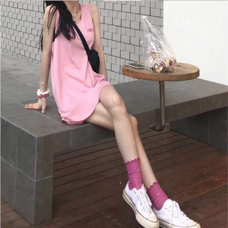 Jiashucheng Áo Thun Nữ Cộc Tay Dáng Rộng Phong Cách Hàn Quốc