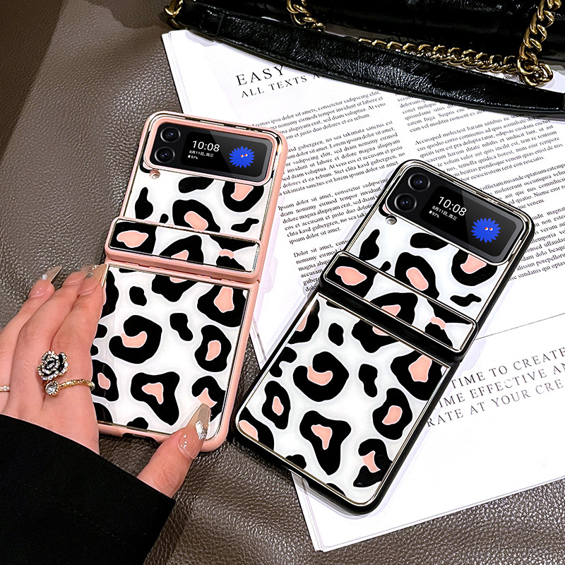 Ốp Điện Thoại Họa Tiết Da Báo Cho Samsung Galaxy Z Flip 4 Z Flip 3 Galaxy Z Flip 4 Z Flip 4