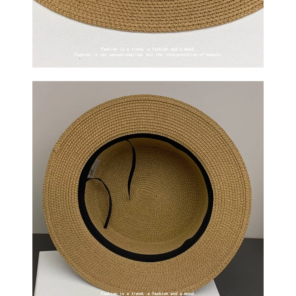Mũ Cói Chống Nắng Phong Cách Retro Anh Quốc Cho Nữ
