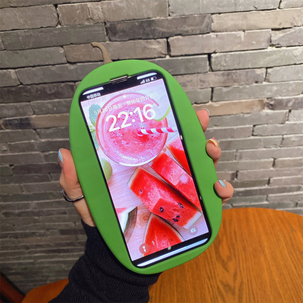 Silicone Ốp Điện Thoại Silicon Hình Dưa Hấu 3d Cho iphone 15 14promax 13 iphone11 12 promax