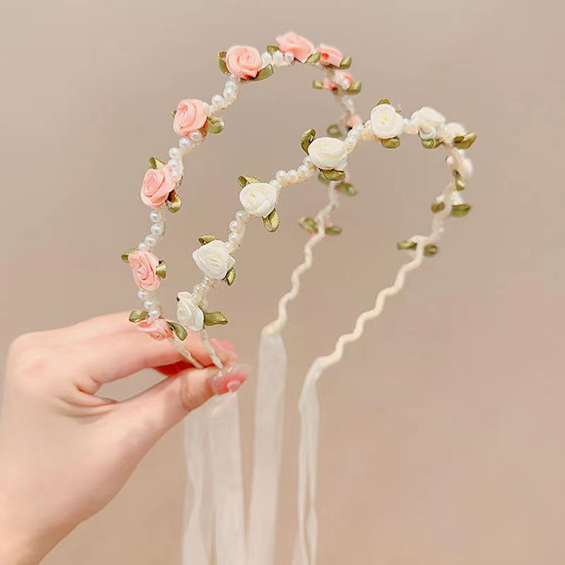 Kẹp Tóc Hình Vương Miện Công Chúa Có Mạng Che Mặt Dễ Thương Cho Bé Gái