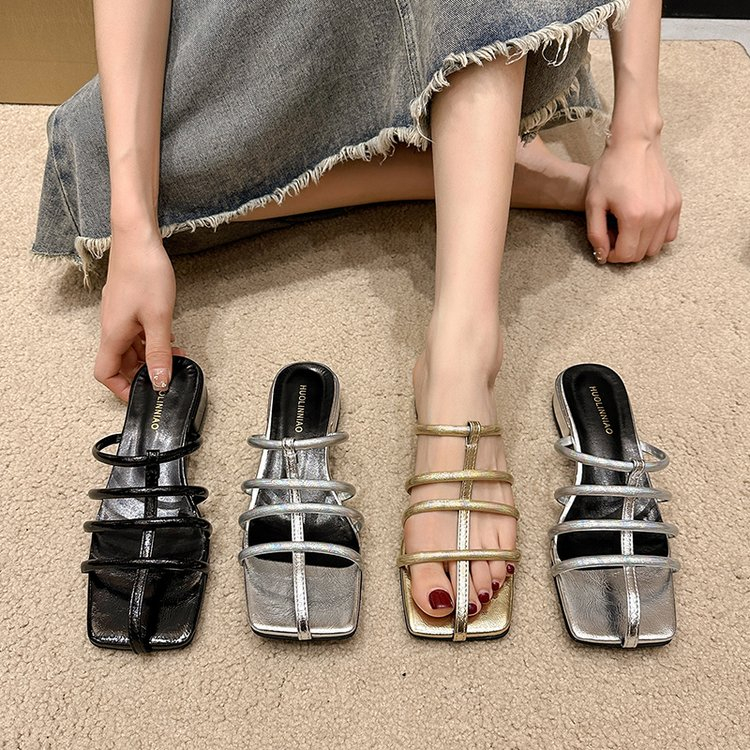 Giày Sandal Đế Bằng Hở Mũi Thời Trang Dành Cho Nữ