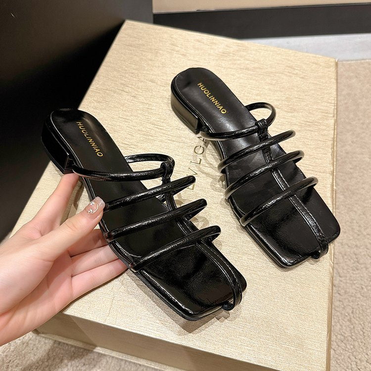 Giày Sandal Đế Bằng Hở Mũi Thời Trang Dành Cho Nữ