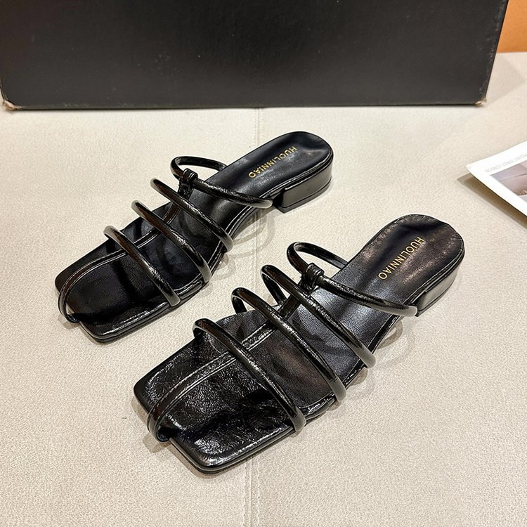 Giày Sandal Đế Bằng Hở Mũi Thời Trang Dành Cho Nữ