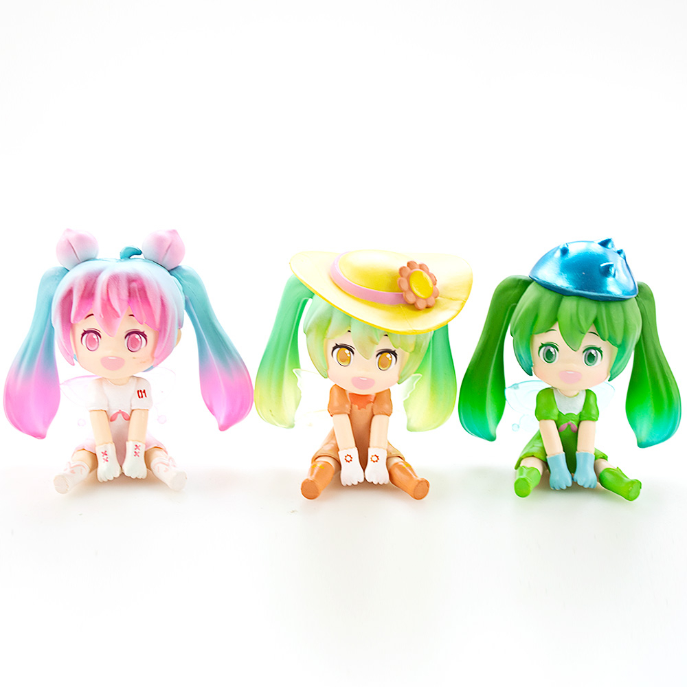 Set 6 Mô Hình Nhân Vật Hatsune Miku 8cm Trang Trí Bánh Kem