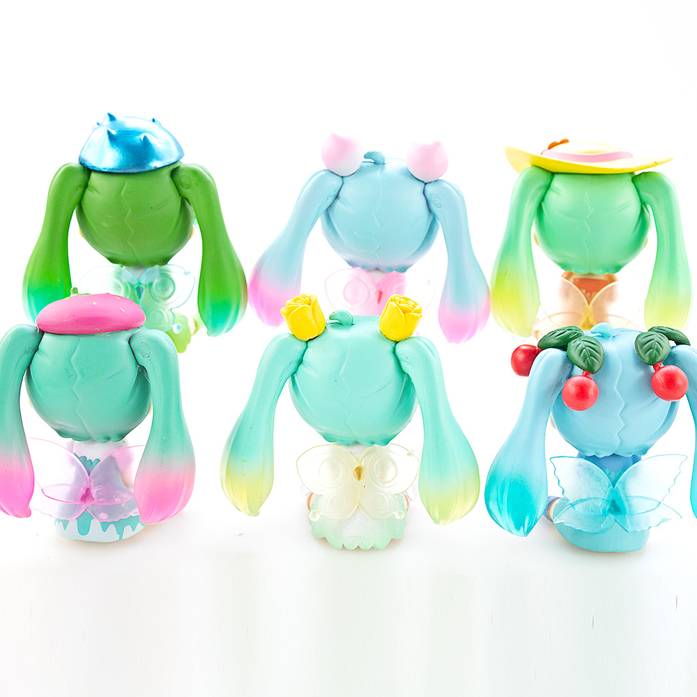 Set 6 Mô Hình Nhân Vật Hatsune Miku 8cm Trang Trí Bánh Kem