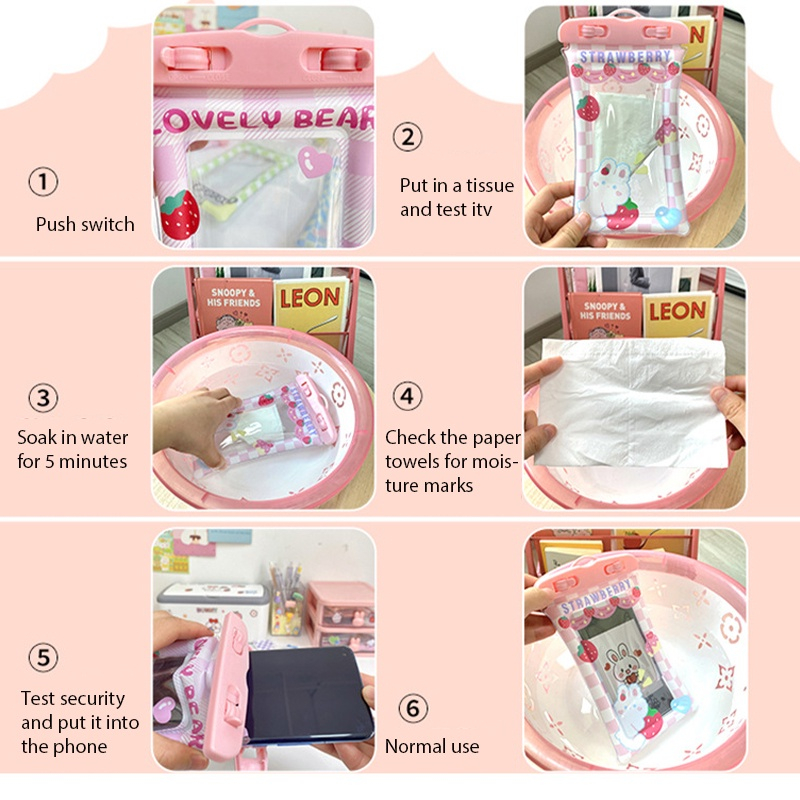 Túi Đựng Điện Thoại Họa Tiết Hoạt Hình Chống Thấm Nước Năm 2023