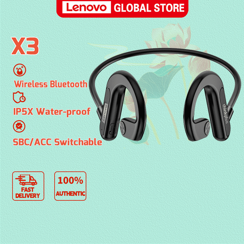 Tai nghe nhét tai không dây Lenovo X3 chống nước IPX5 cho thể thao/chơi game âm thanh tuyệt vời có micro