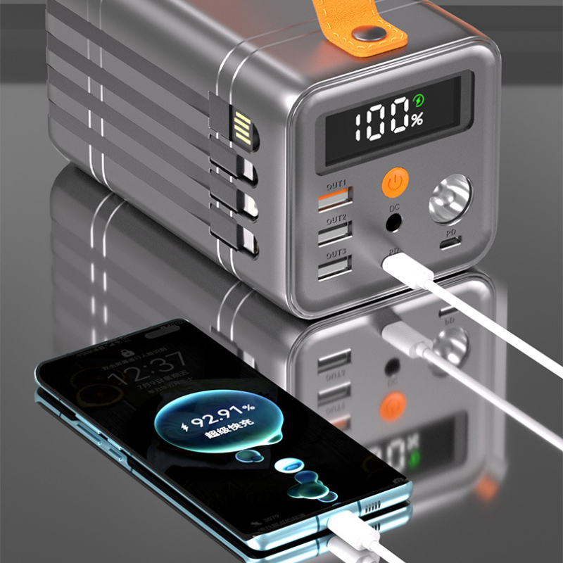 Sạc Dự Phòng 60000mAh 4 Dây Công Suất Cao 100W Cho Samsung / Xiaomi / oppo / vivo