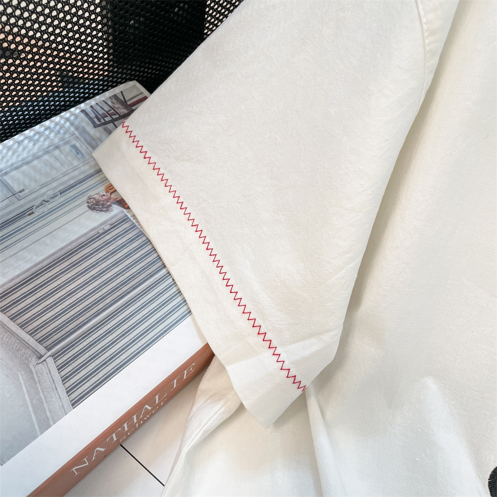 Áo Sơ Mi Thêu Họa Tiết Hoạt Hình Phong Cách Hong Kong Thời Trang Mùa Hè Cho Cặp Đôi