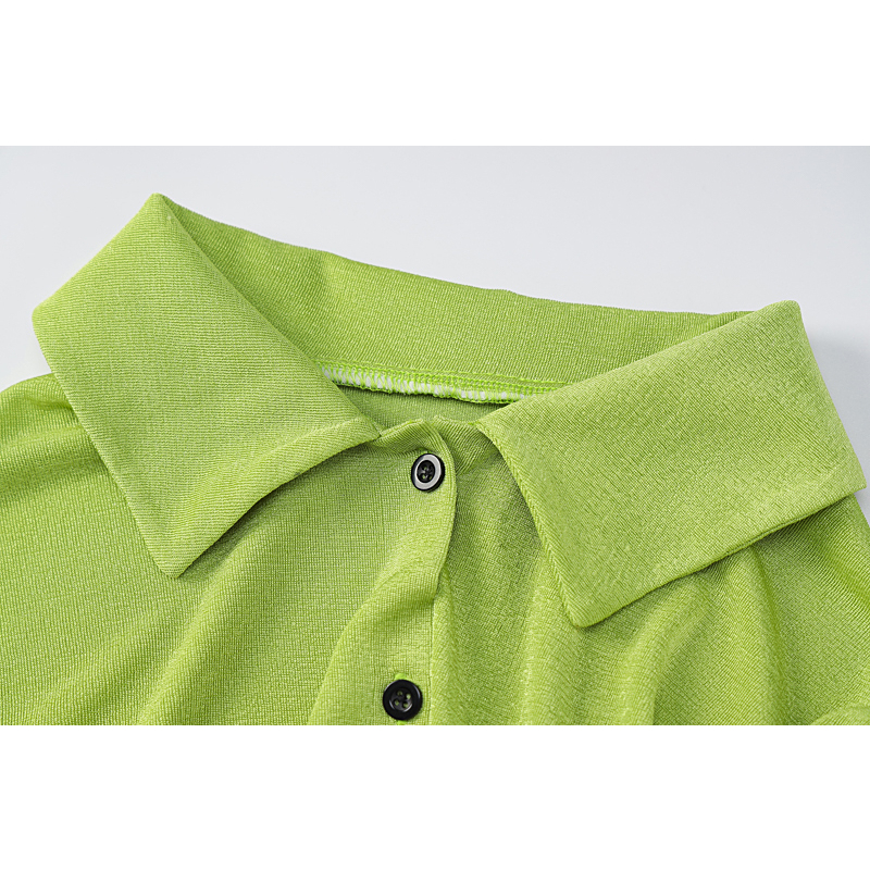 Áo Sơ Mi Tay Dài Cổ Chữ V Cài Khuy Màu Sắc Trơn Cho Nữ CY03-