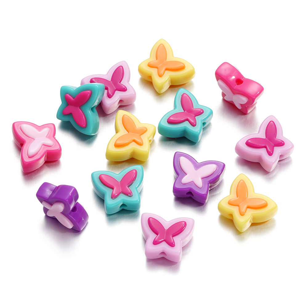 Set 4 Hạt Xỏ Lỗ Hình Bướm 16.5 * 20.2mm