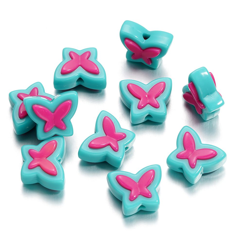 Set 4 Hạt Xỏ Lỗ Hình Bướm 16.5 * 20.2mm