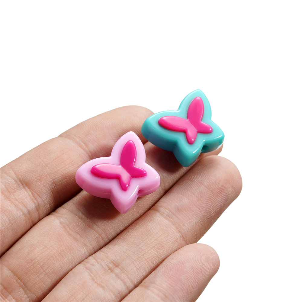 Set 4 Hạt Xỏ Lỗ Hình Bướm 16.5 * 20.2mm