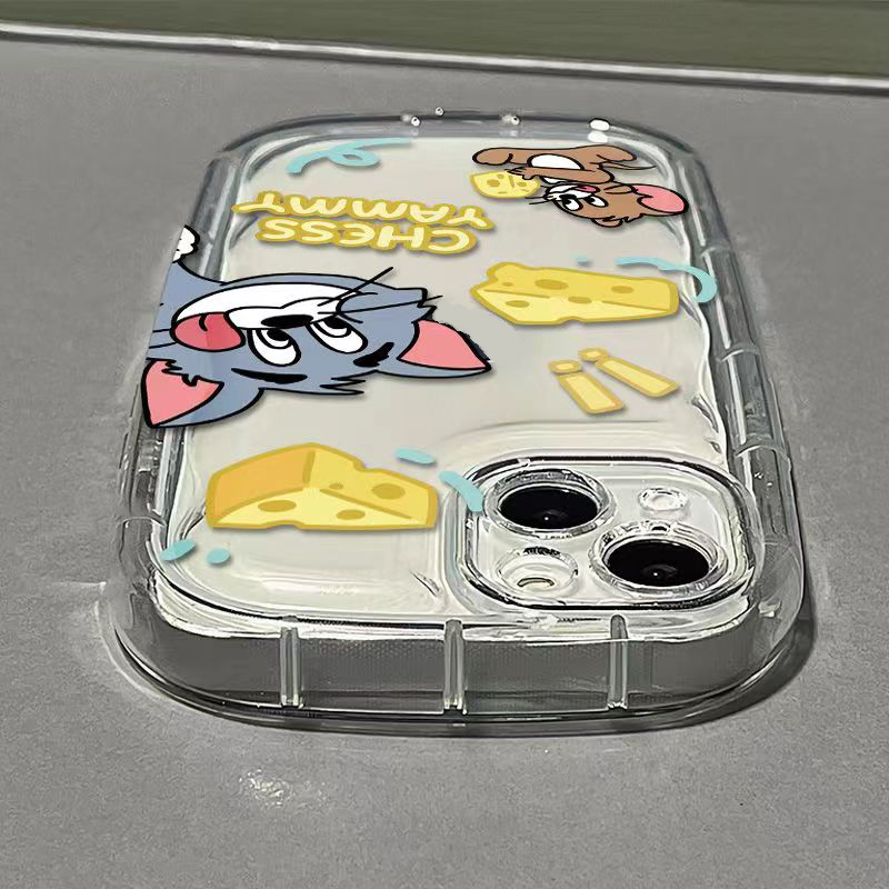 Ốp Điện Thoại Silicon TPU Mềm Trong Suốt Họa Tiết Mèo Dễ Thương Chống Sốc Cho IPhone 14 13 11 Pro Max 12 8 7 Plus XS XR X